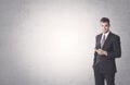 Elegant businessman with clear background Royalty Free Stock Photo
