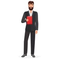 Elegant businessman with clipboard