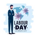 Elegant businessman to celebrate labour day