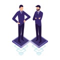 Elegant businessmen character icon
