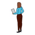 Elegant businesswoman back avatar character Royalty Free Stock Photo