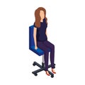 Elegant businesswoman sitting in office chair