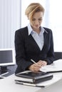 Elegant businesswoman working