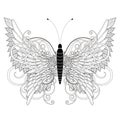 Elegant butterfly coloring page