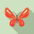 Elegant butterfly icon, flat style Royalty Free Stock Photo