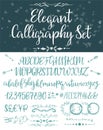 Elegant calligraphic letters set