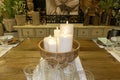 Elegant Candle Center Piece With Furniture At Interior Decorating Store
