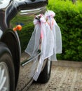 The elegant car for a wedding celebration Royalty Free Stock Photo