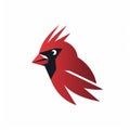 Elegant Cardinal Head Logo Design - Minimalistic 2d Game Art