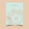 Elegant cards with decorative flowers, design elements.