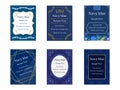 Elegant cards Navy blue