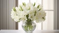 Elegant Carnation Arrangement With Blooming Lilies For A Serene Living Space