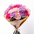 Elegant Carnation Bouquet In Pinkish Lavender For A Perfect Gift Royalty Free Stock Photo