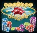 Elegant Casino symbols Royalty Free Stock Photo