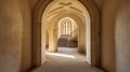 Elegant Castle Ambiance: Grand Hall and Staircase of a Castle