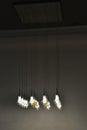 Elegant ceiling lighting lit up by led lamp bulbs