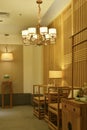 Elegant ceiling lighting,oriental element Royalty Free Stock Photo