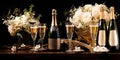 Elegant celebration of sparkling wines Royalty Free Stock Photo