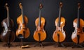 Elegant Cellos Stand Proud AI Generated