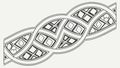 Elegant Celtic Knot Border Pattern, Traditional Decorative Trim, vector design Generative AI Royalty Free Stock Photo