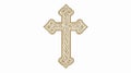 Elegant Celtic Knot Cross Design with Intricate Patterns on Transparent Background Royalty Free Stock Photo