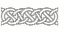 Elegant Celtic Knot Horizontal Border Pattern, vector design Generative AI Royalty Free Stock Photo