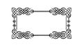 Elegant Celtic Knot Rectangle Border, vector design Generative AI Royalty Free Stock Photo