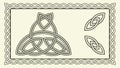 Elegant Celtic Trinity Knotwork Border Vector, vector design Generative AI Royalty Free Stock Photo