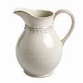 Elegant Ceramic Pitcher with Decorative Design for Home Decor and Table Settings Royalty Free Stock Photo