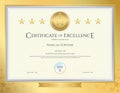 Elegant certificate template for excellence, achievement Royalty Free Stock Photo