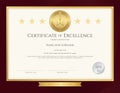 Elegant certificate template for excellence, achievement Royalty Free Stock Photo