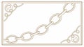Elegant Chain Link Border Frame, vector design Generative AI Royalty Free Stock Photo