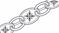 Elegant Chain Link with Decorative Interlocking Pattern, vector design Generative AI Royalty Free Stock Photo