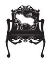 Elegant chair with rich ornaments