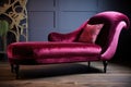 elegant chaise longue with velvet upholstery