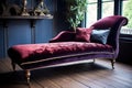 elegant chaise longue with velvet upholstery
