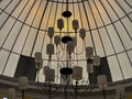 Elegant chandelier under a dome skylight Royalty Free Stock Photo