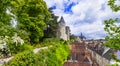 Elegant Chateau de Montresor,panoramic view,Loire valley,France.