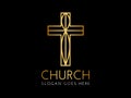 Elegant Christian Church Logo with Cross