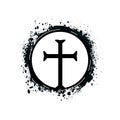 elegant christian religious cross icon background for eternal soul