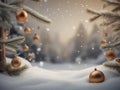 Elegant decoration Christmas background in bright wood style generative Ai. Ai generated. Royalty Free Stock Photo