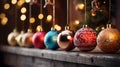Elegant Christmas Ornaments: Vibrant Colors, Delicate Glitter, Cozy Ambiance