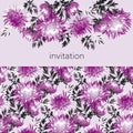 Elegant chrysanthemum seamless banner