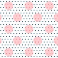 Elegant circles polka art pattern