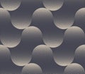 Elegant Circles Waveform Seamless Pattern Vector Art Stylish Abstract Background