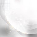 Elegant circles white with halftone abstract white background. Royalty Free Stock Photo