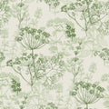 Elegant classic herbal seamless pattern