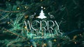 Elegant Bokeh Pine Tree Christmas Text Animation