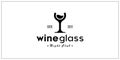 Elegant wine glass symbol vintage logo design