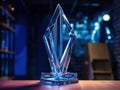 Elegant Clear Crystal Award - Symbol of Excellence and Achievement